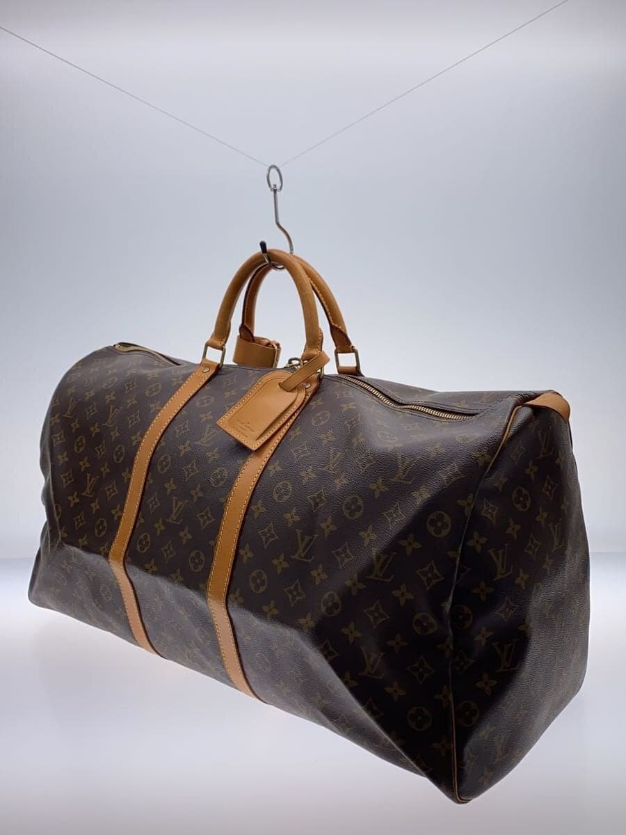 LOUIS VUITTON Keepall 60 Monogram Canvas PVC BRW M41422 2