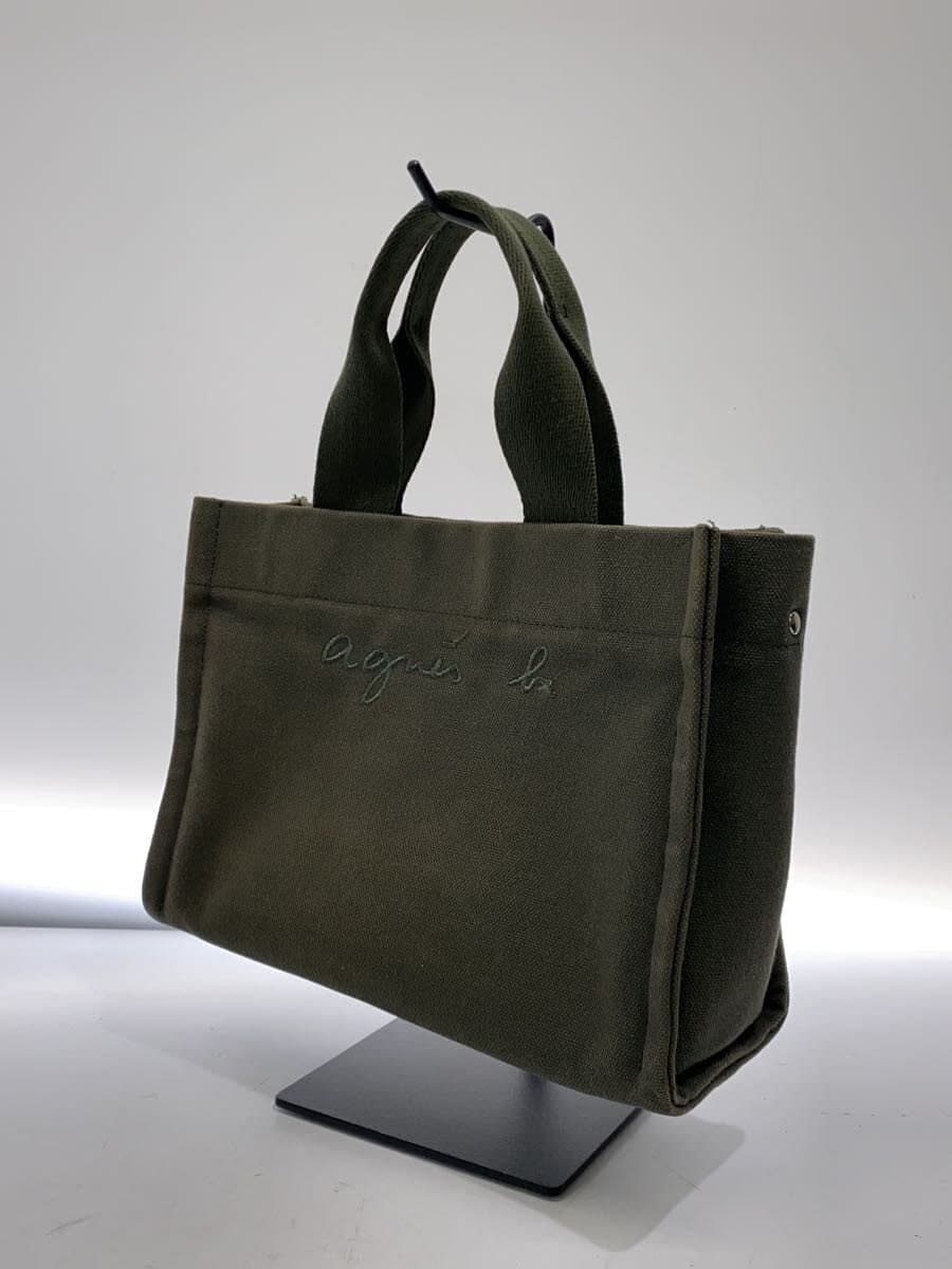 agnes b. Shoulder Bag Canvas KHK 2