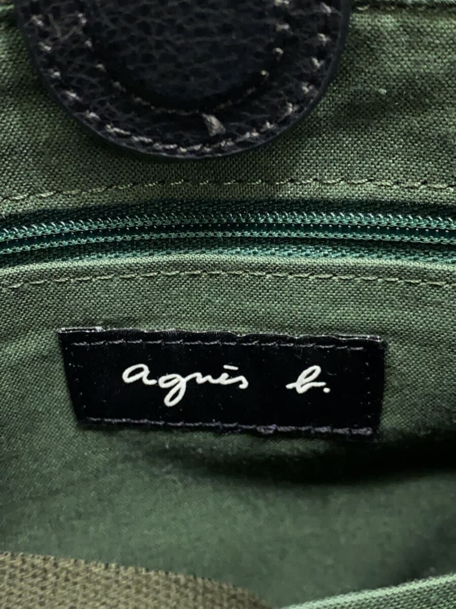 agnes b. Shoulder Bag Canvas KHK 5