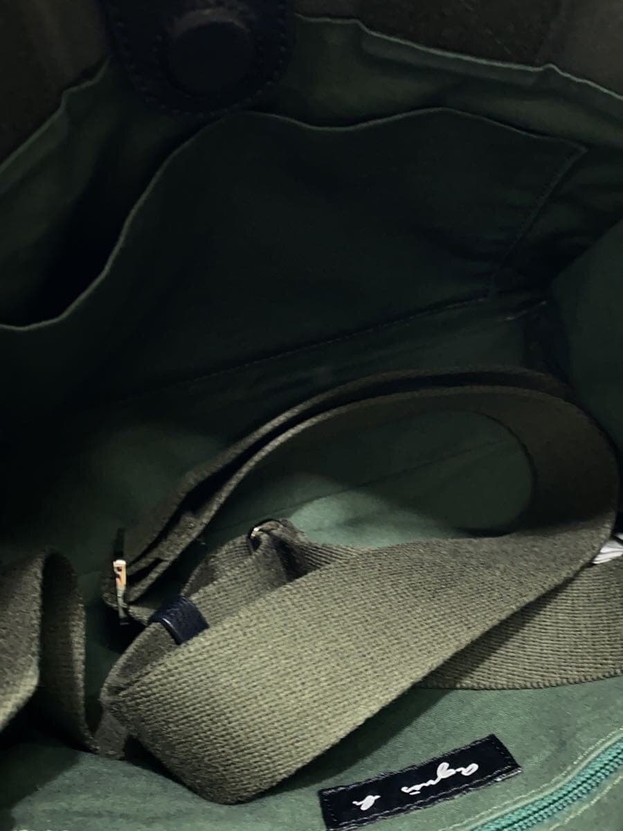 agnes b. Shoulder Bag Canvas KHK 6