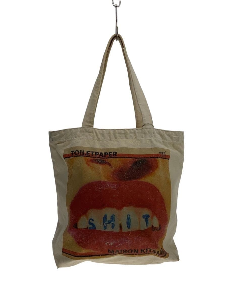 MAISON KITSUNE Tote Bag Cotton CRM Print