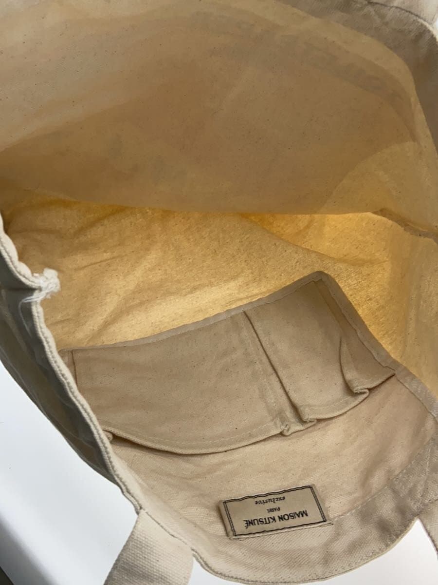 MAISON KITSUNE Tote Bag Cotton CRM Print 6