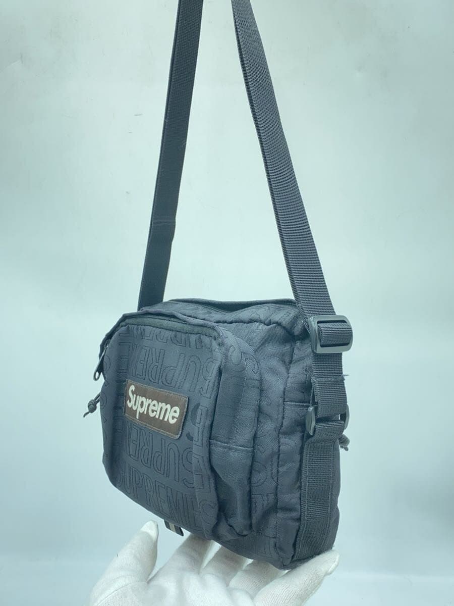 Supreme Shoulder Bag Black All Over Pattern Box Logo 2