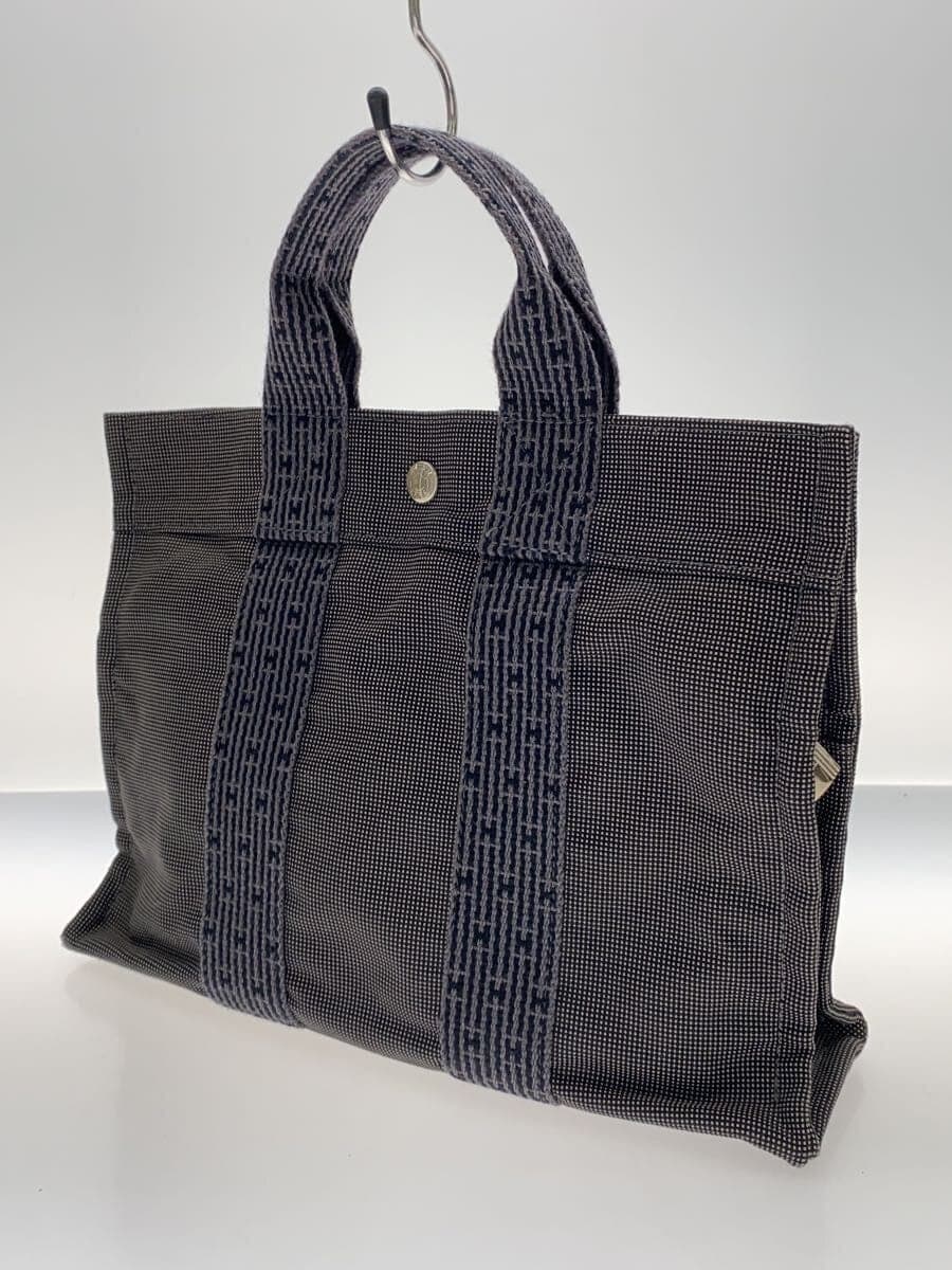 HERMES Tote Bag Canvas GRY 2