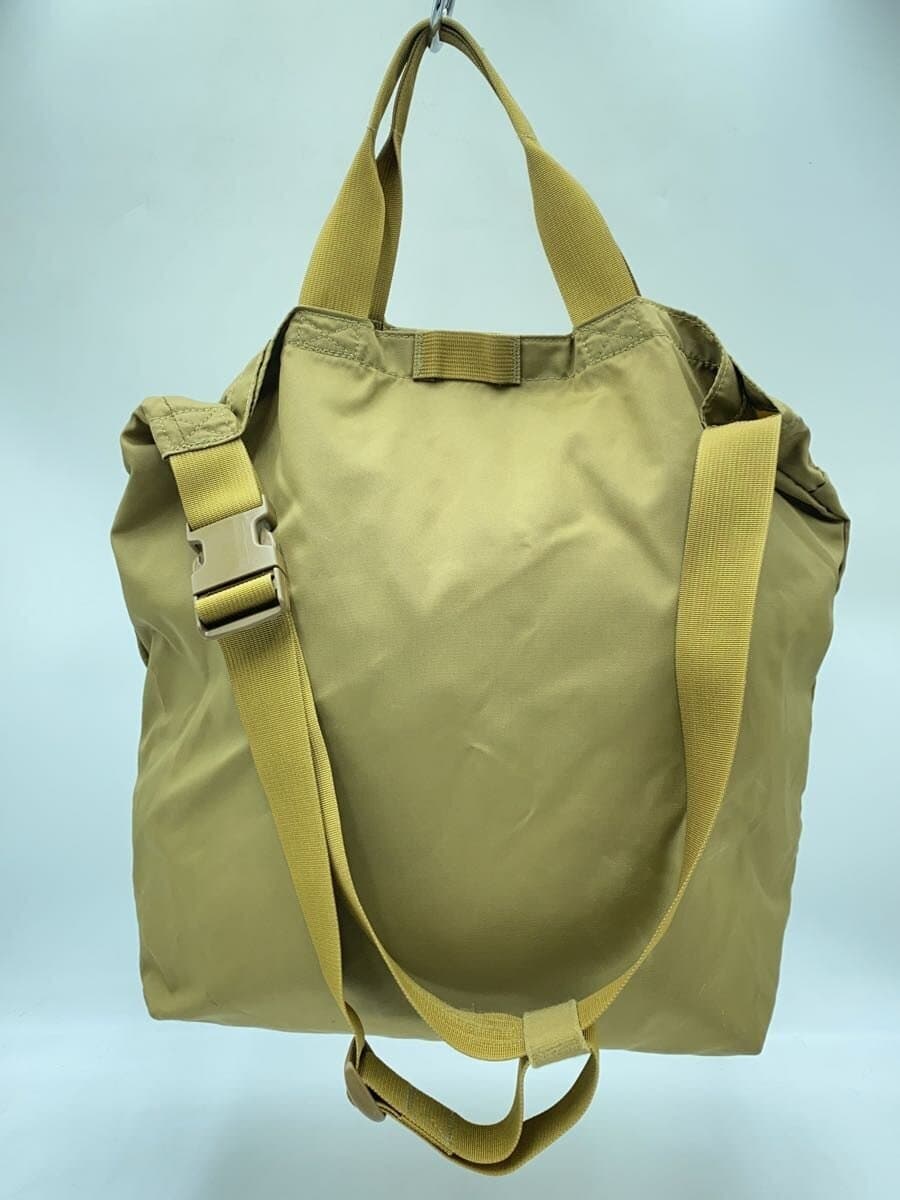 MIS Tote Bag Nylon Camel Solid 2-Way Shoulder Bag 3