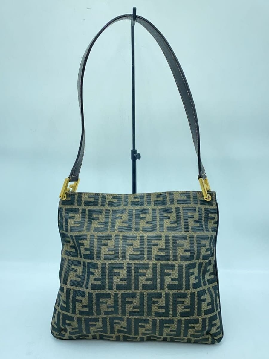 FENDI Shoulder Bag Canvas Brown All-over Print 3