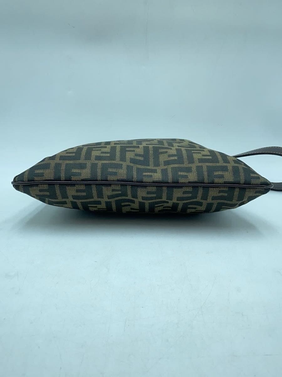 FENDI Shoulder Bag Canvas Brown All-over Print 4