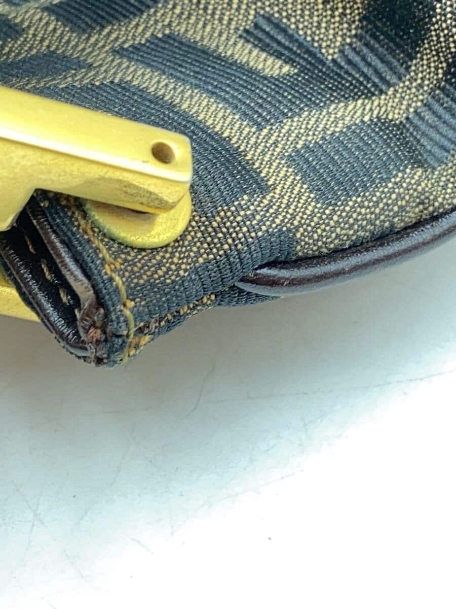 FENDI Shoulder Bag Canvas Brown All-over Print 9