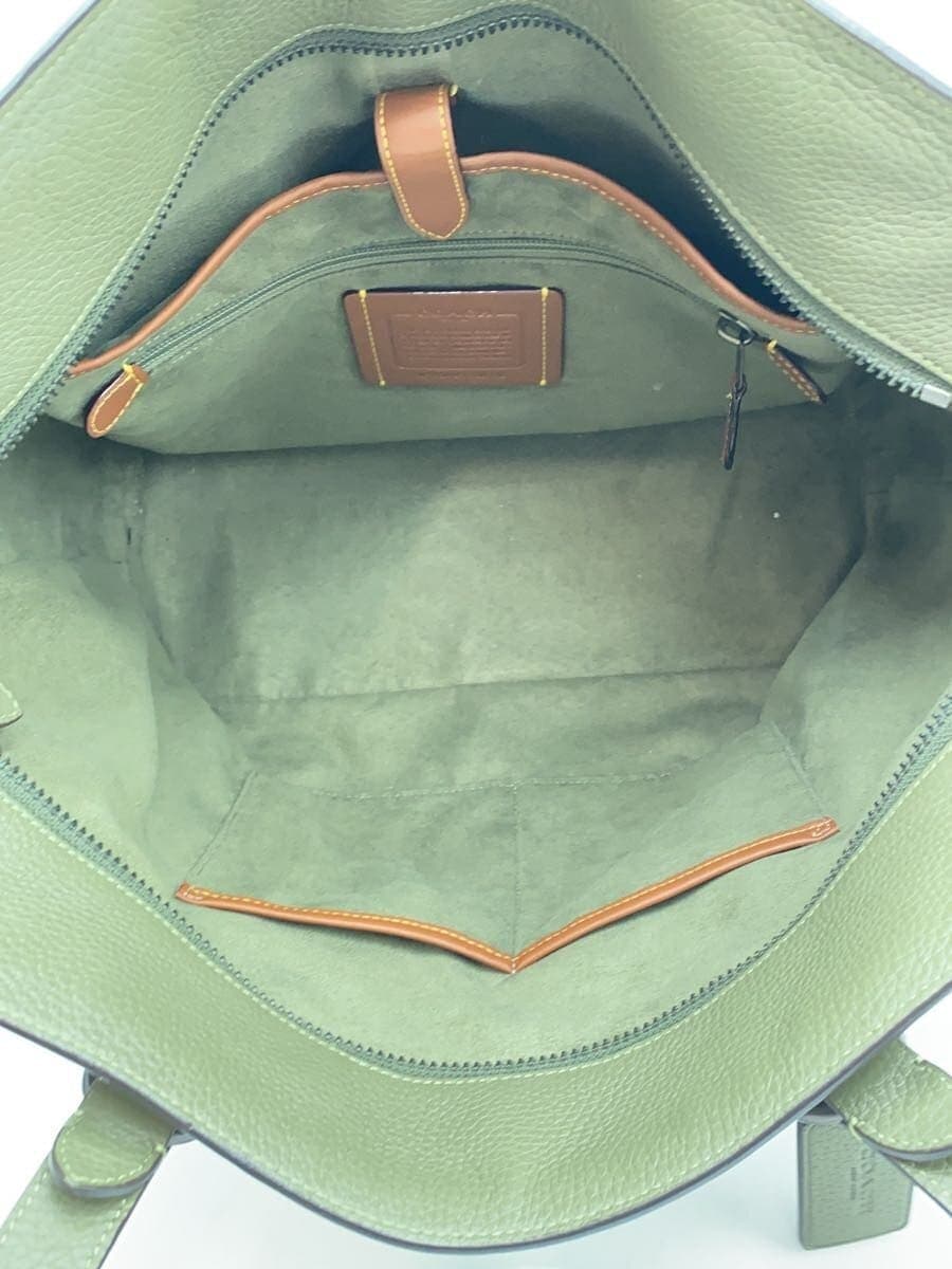 COACH Tote Bag Leather Green C2447-CU116 6