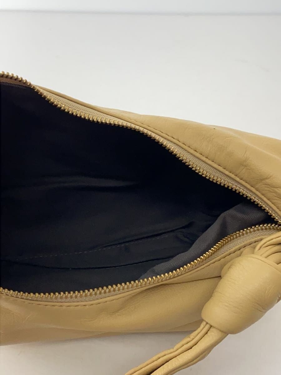 Other Brand gemeil Handbag Leather BEG Solid Knot One Handle Bag 6