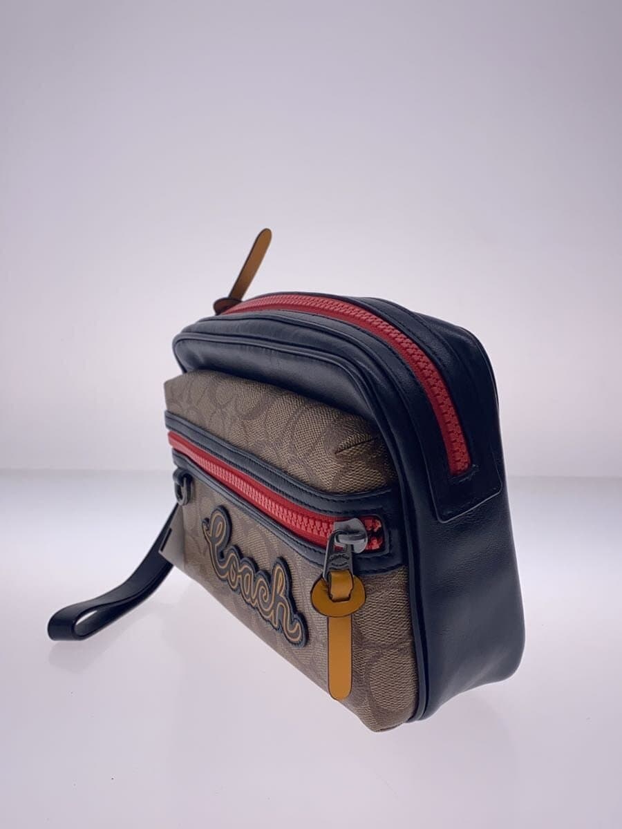 COACH Second Bag Leather BEG All Over Pattern F73254 2