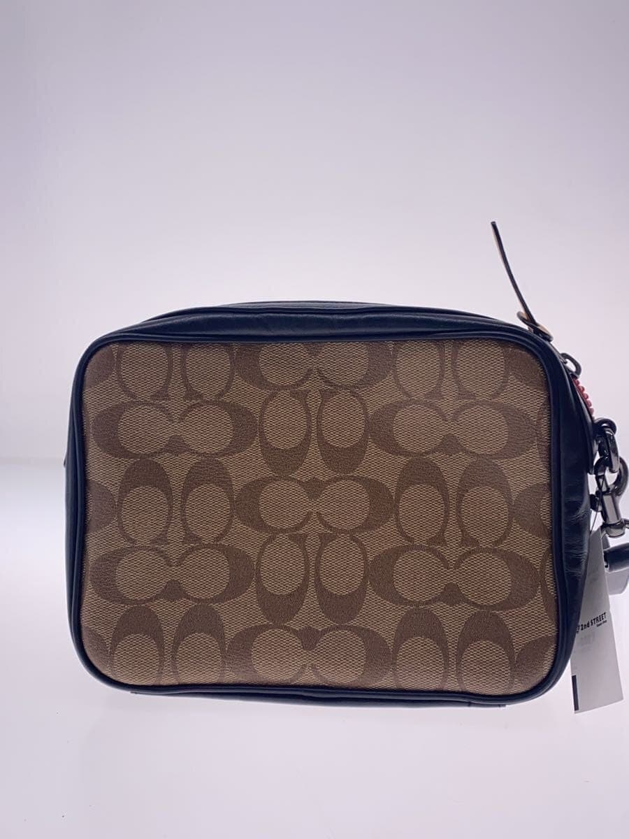 COACH Second Bag Leather BEG All Over Pattern F73254 3
