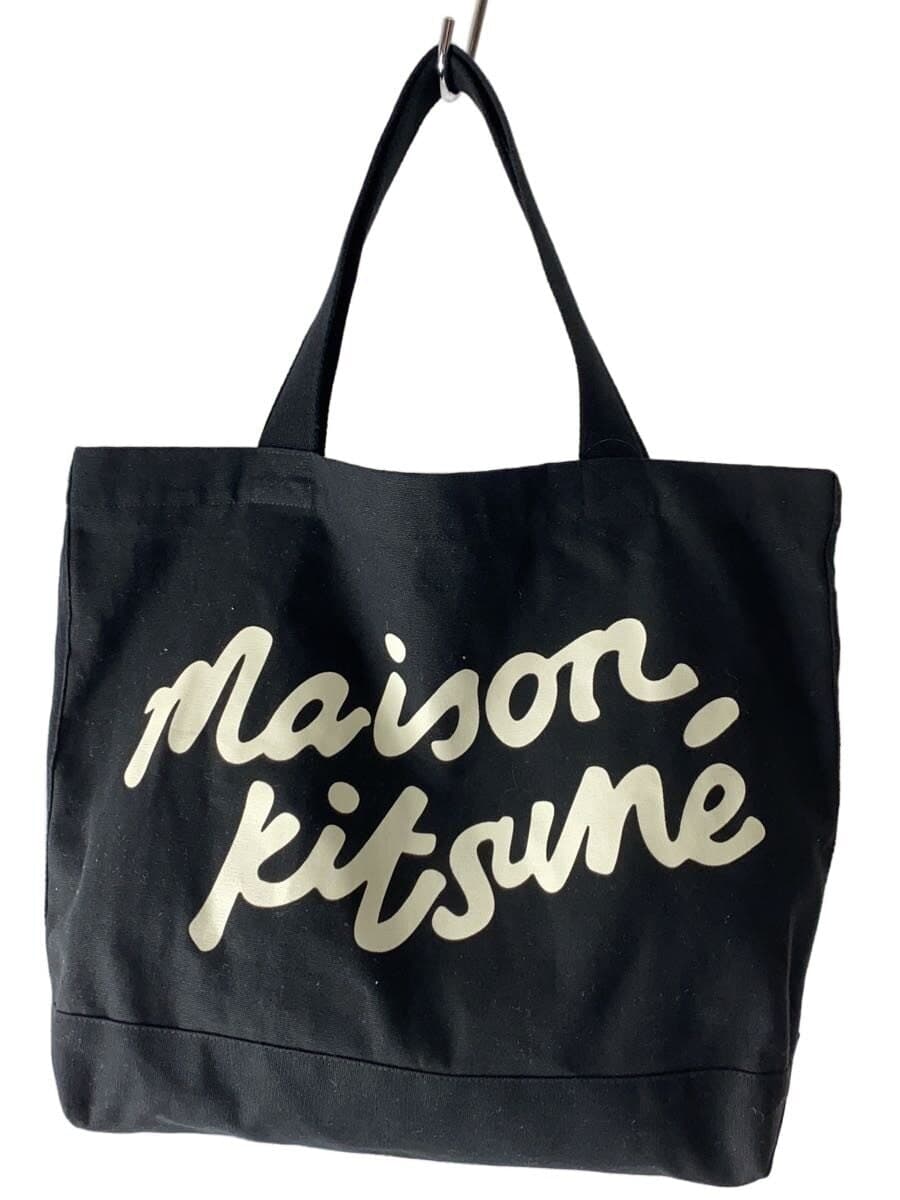 MAISON KITSUNE Tote Bag Cotton BLK OW05124WW9042 HANDWRITING TOTE