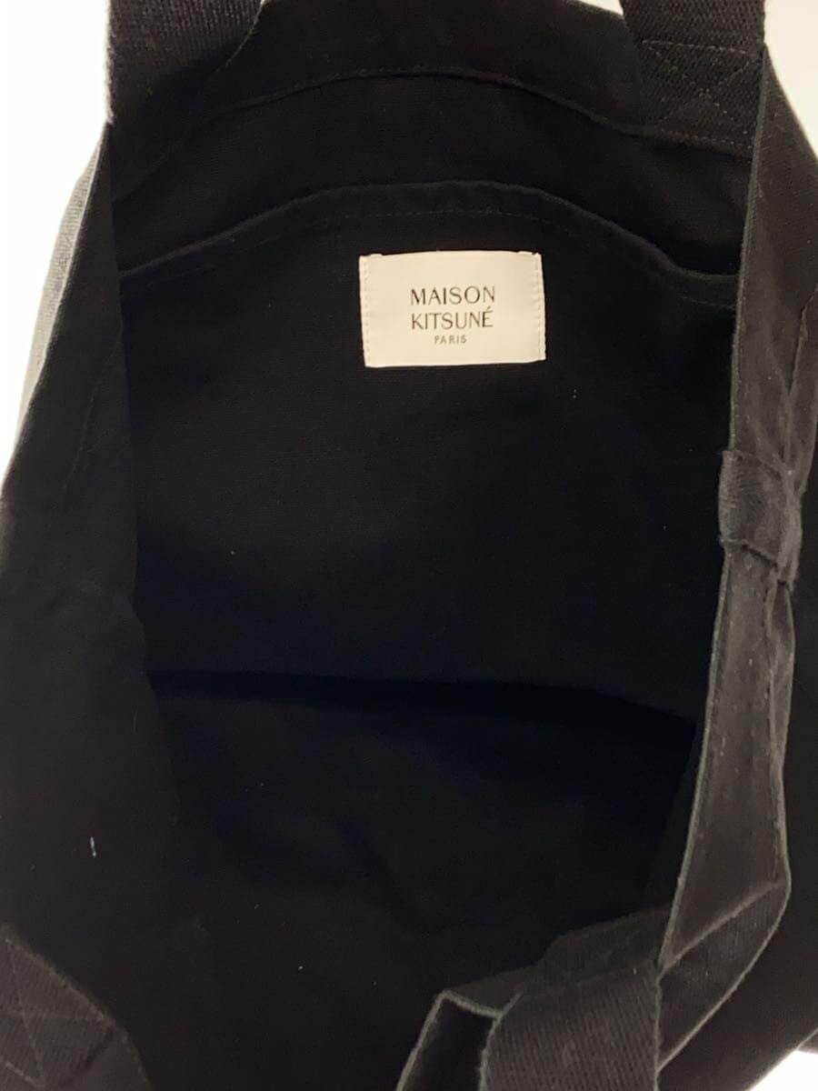MAISON KITSUNE Tote Bag Cotton BLK OW05124WW9042 HANDWRITING TOTE 6