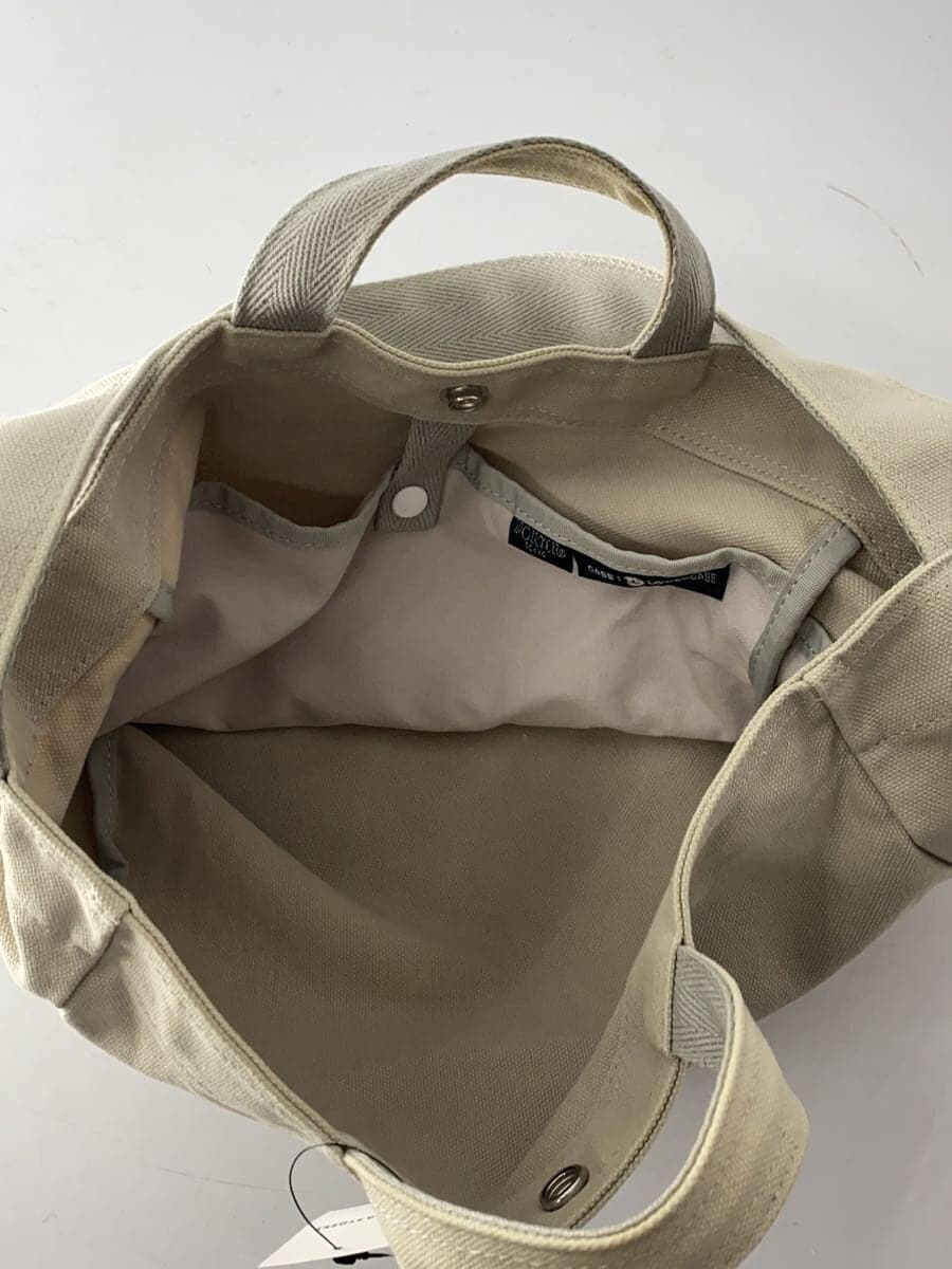 PORTER Tote Bag Canvas BEG Solid 6