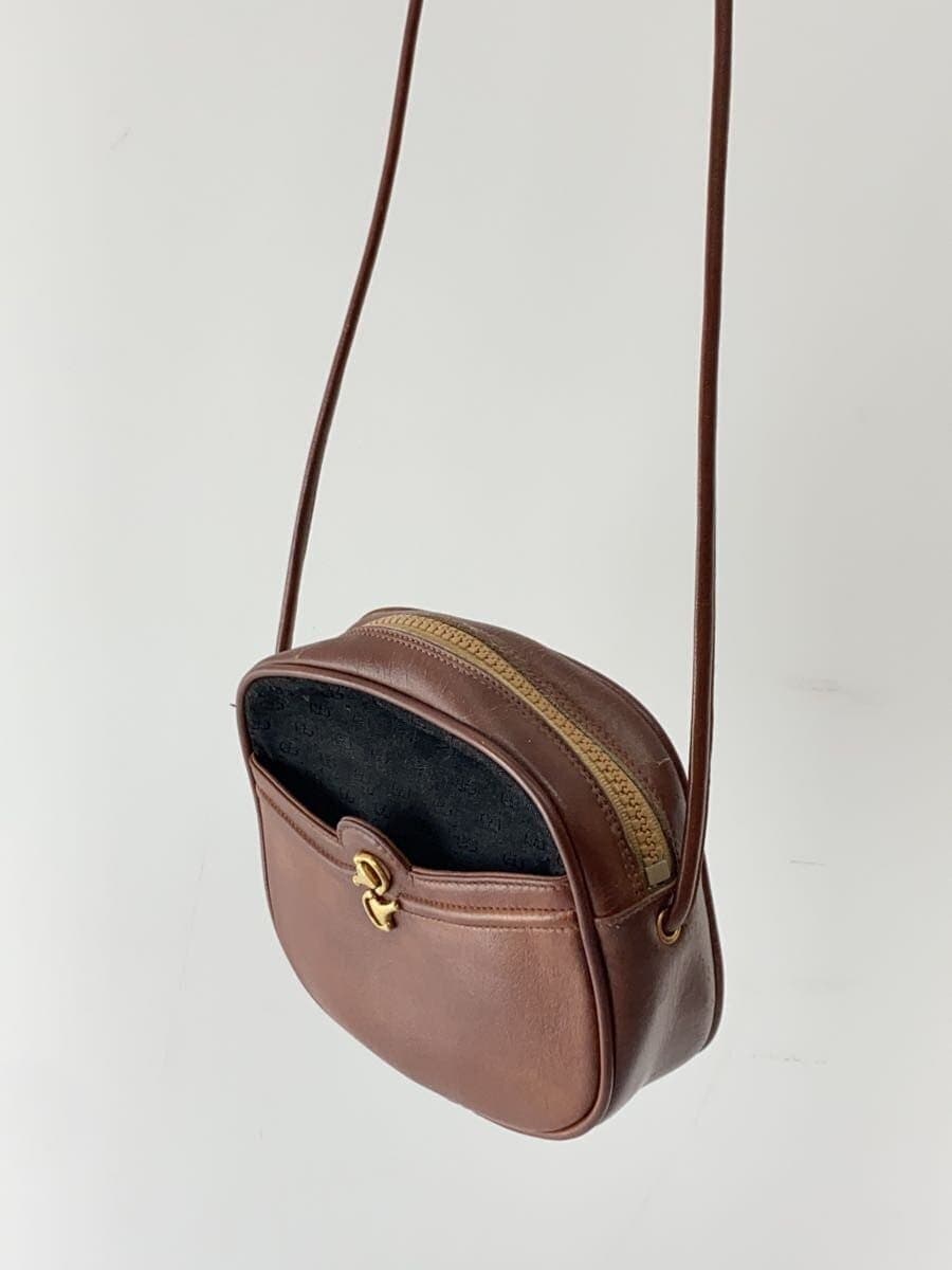 GUCCI Shoulder Bag Leather BRW All Over Pattern 29 001 3093 All Do GUCCI Horsebit 2