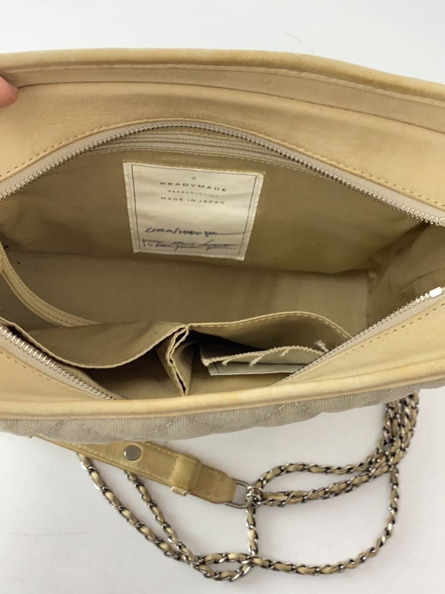 READYMADE Shoulder Bag Cotton RE-CO-WH-00-00-223 CHAIN HARD BAG With Stain 6