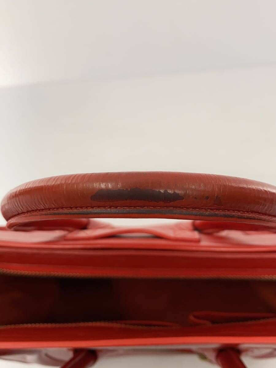 CELINE Handbag Leather RED Luggage Micro With Wear 7