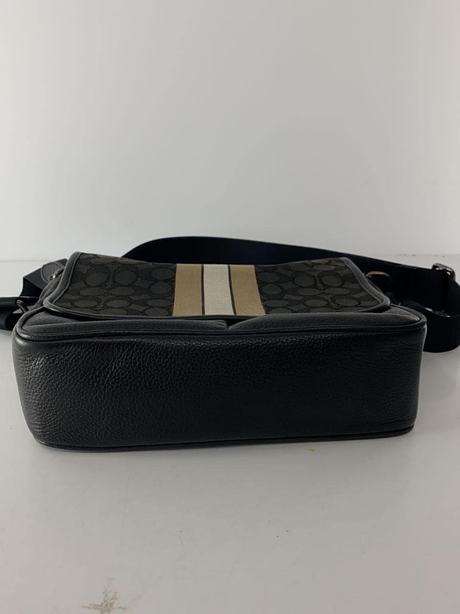 COACH Shoulder Bag Canvas BLK All Over Pattern C6583 4