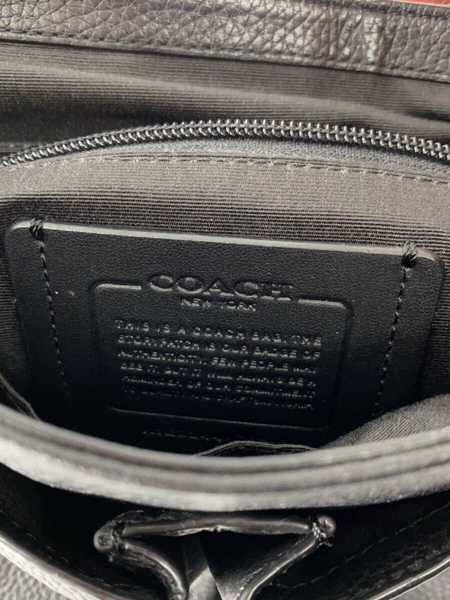 COACH Shoulder Bag Canvas BLK All Over Pattern C6583 5