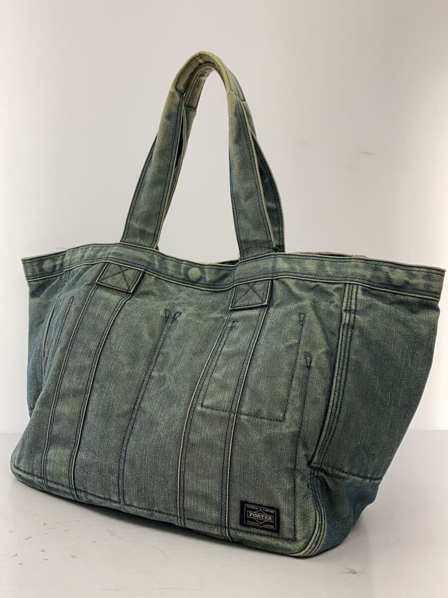 PORTER tote bag denim IDG deeper has stains on the side 2