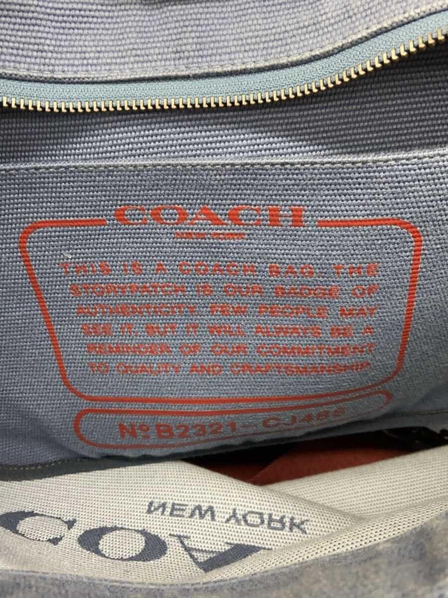 COACH Tote Bag Canvas NVY Solid CJ486 5