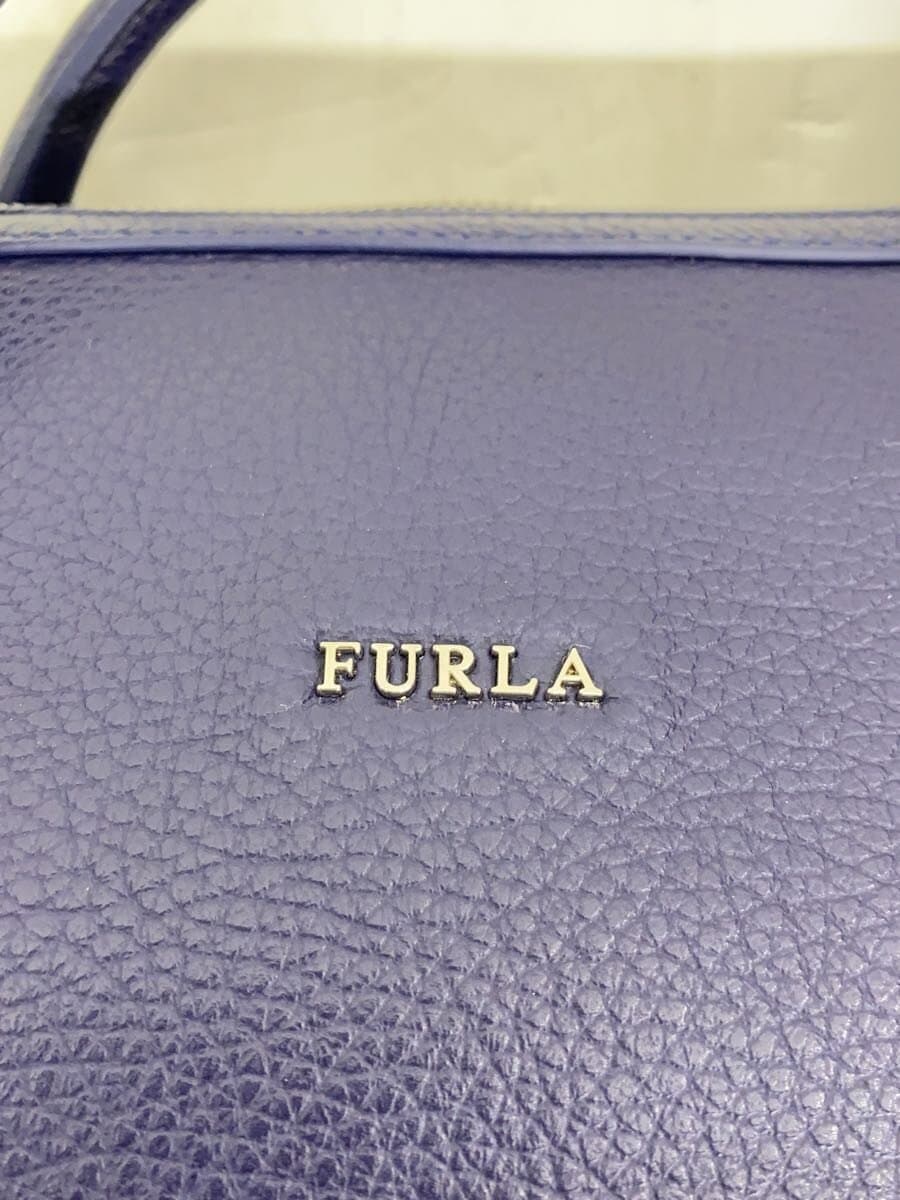 FURLA Handbag Leather BLU Solid 00752947 5