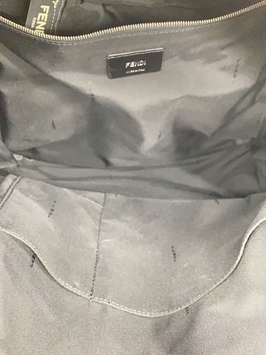 FENDI Backpack Leather BLK Solid 7VZ012 6