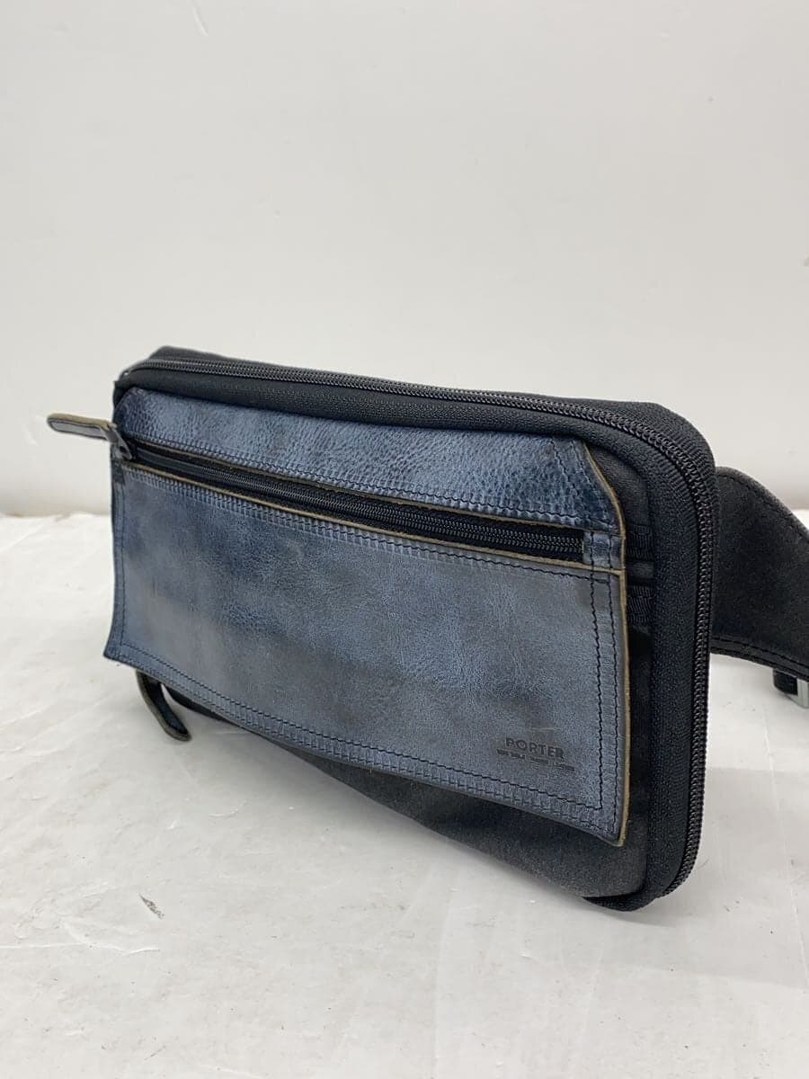 PORTER Waist Bag Leather NVY 706-04661 2