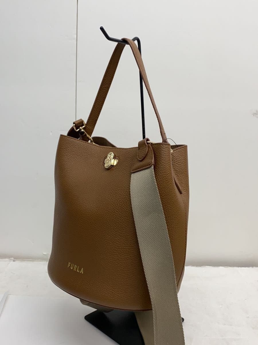 FURLA Shoulder Bag Leather BRW Solid 2