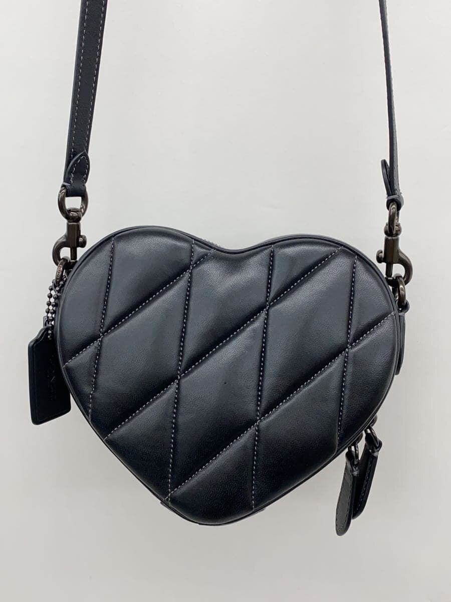 COACH shoulder bag leather black plain ce725 3