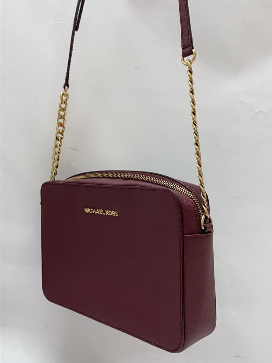 MICHAEL KORS Shoulder Bag Leather Burgundy PC-1505 2