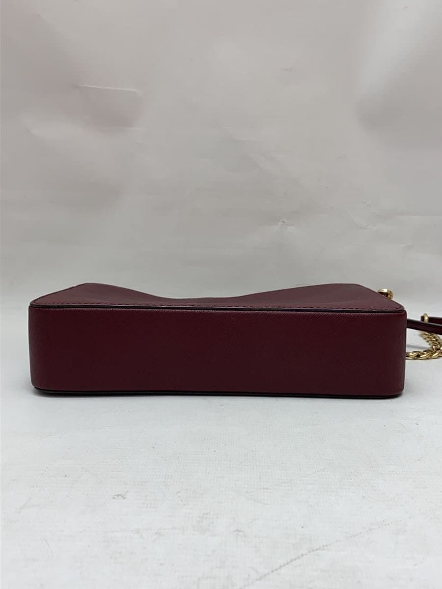 MICHAEL KORS Shoulder Bag Leather Burgundy PC-1505 4