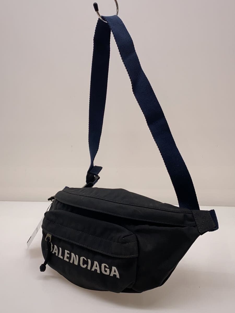 BALENCIAGA Shoulder Bag Nylon BLK 2
