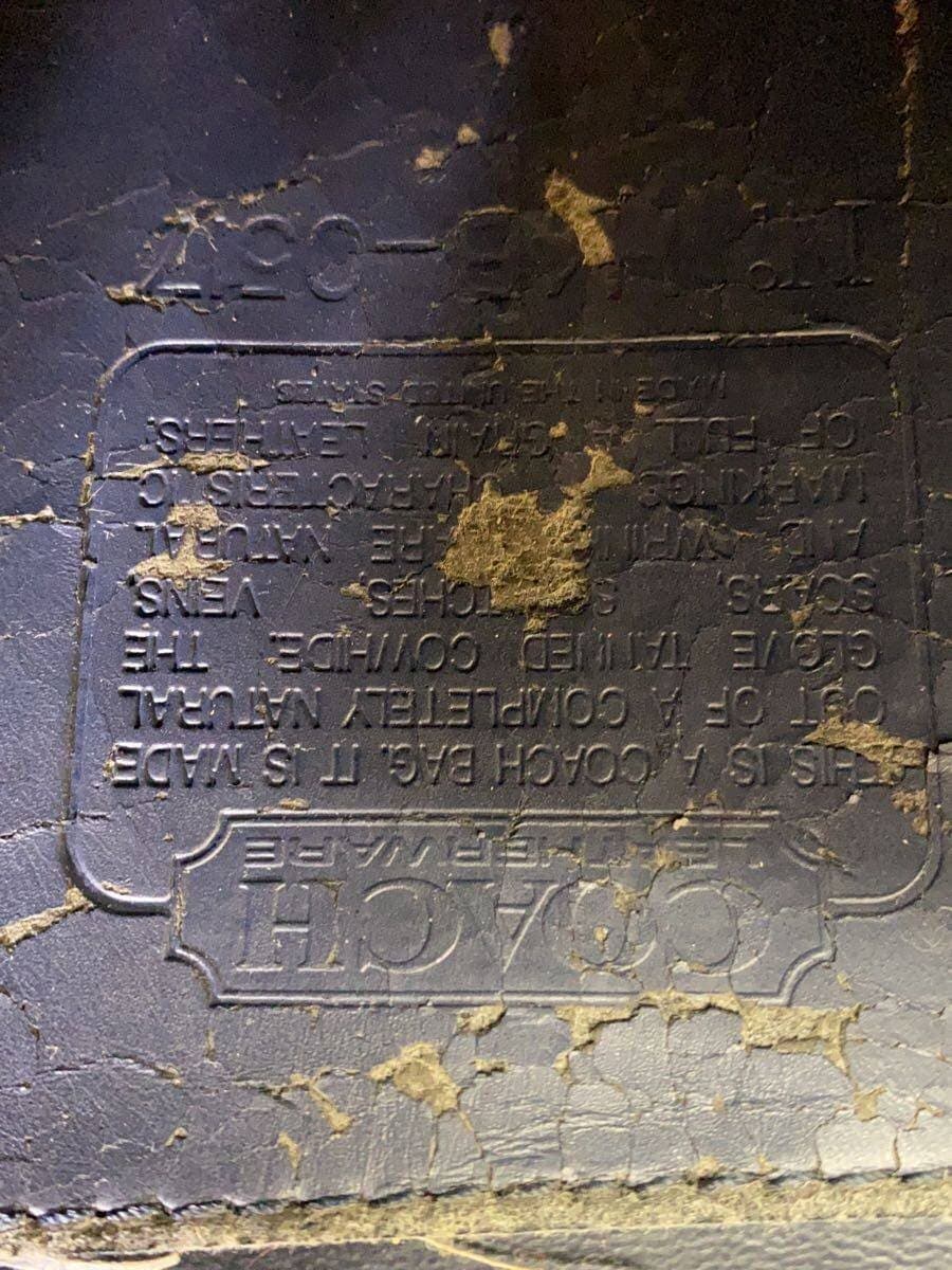 COACH Shoulder Bag Leather NVY Solid 5