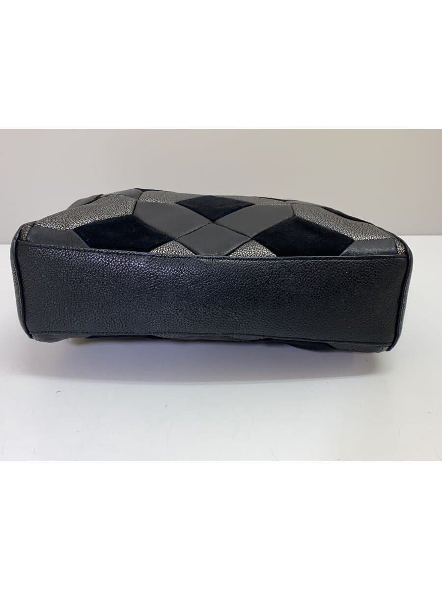 COACH Tote Bag Leather BLK 4