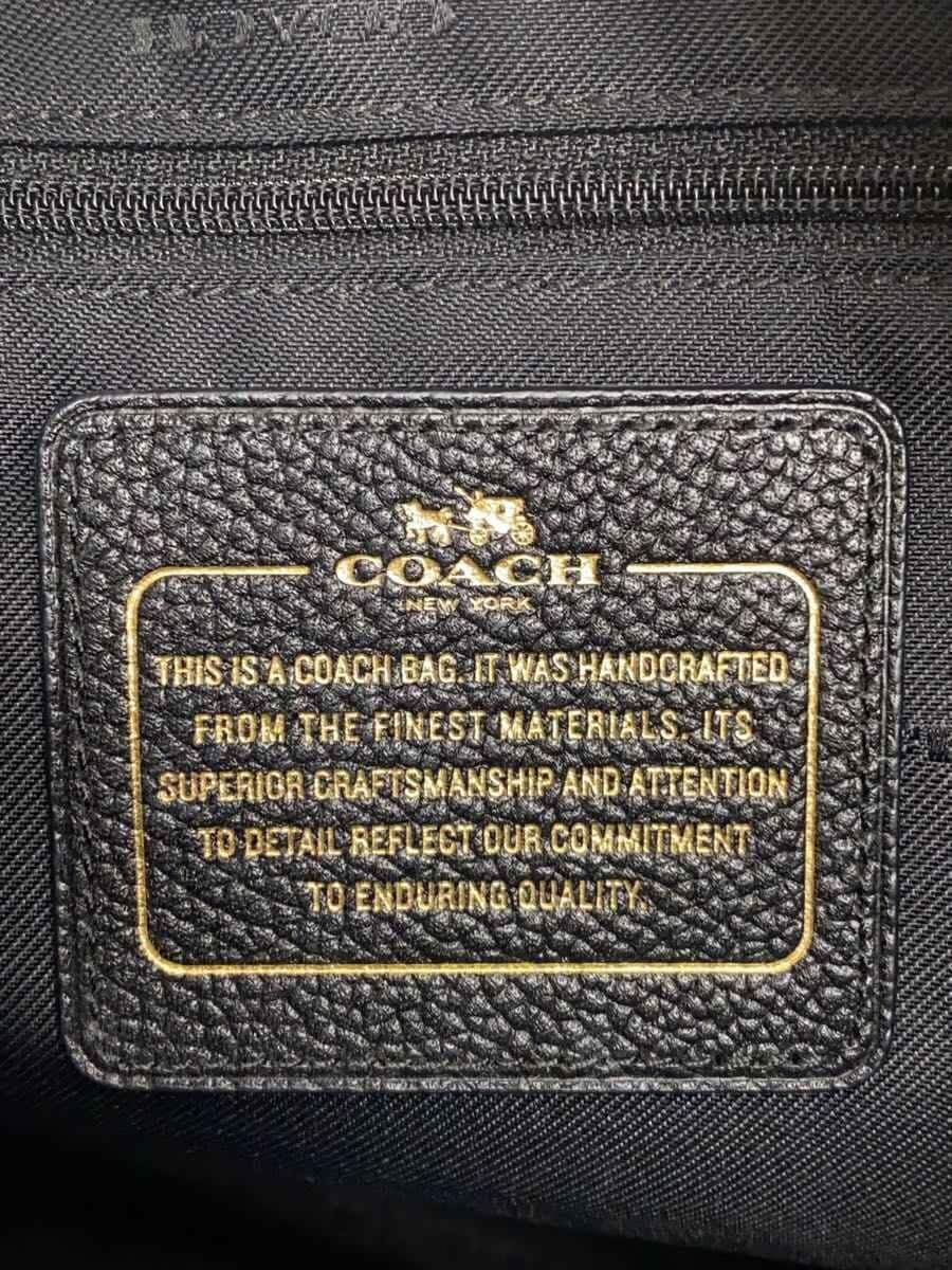 COACH Tote Bag Leather BLK 5