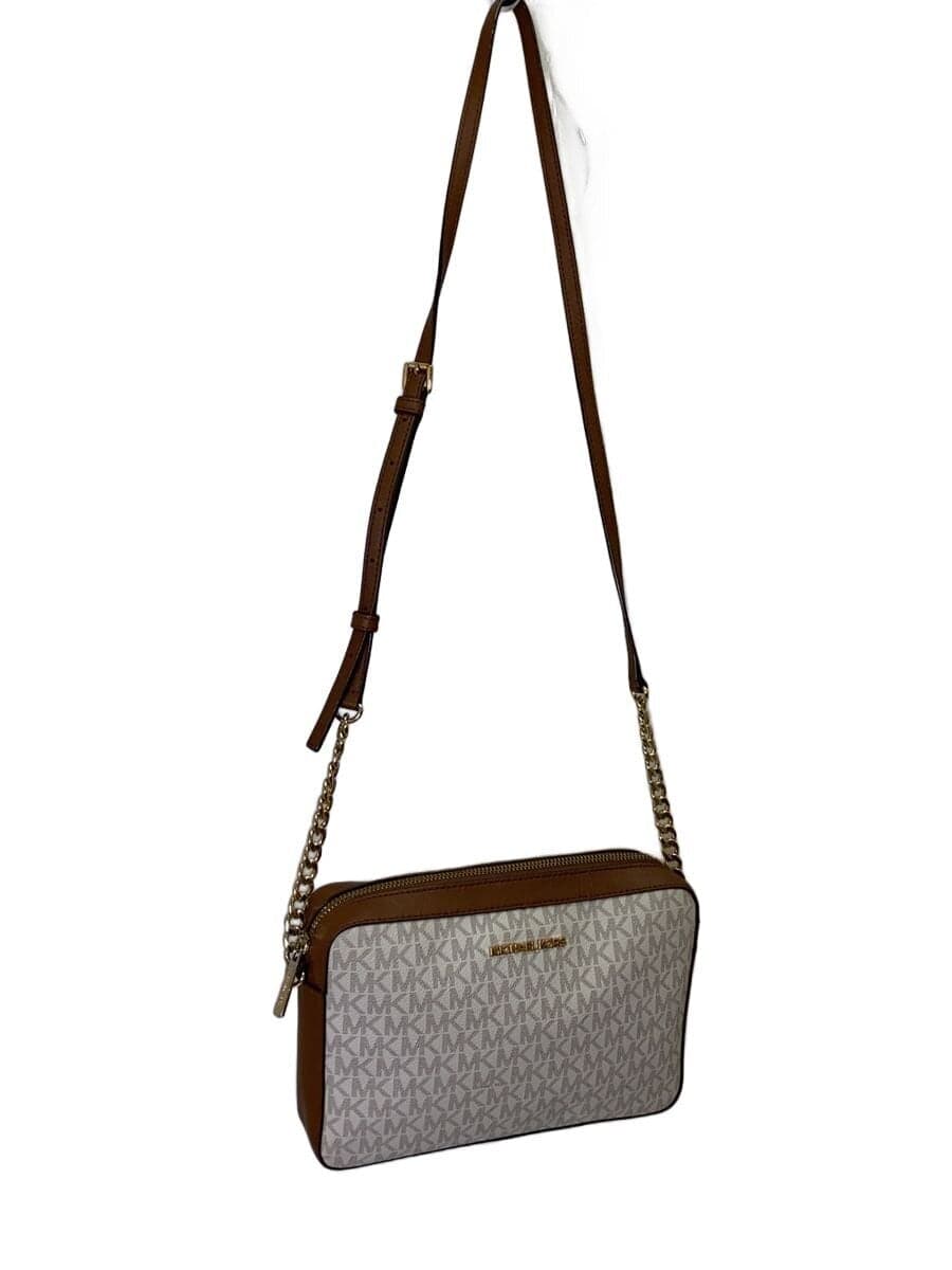 MICHAEL KORS Shoulder Bag Leather BEG All Over Pattern CE-1911