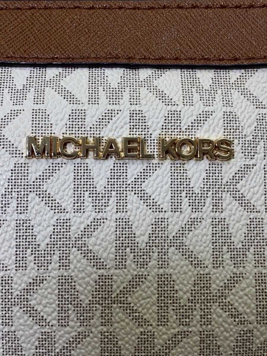 MICHAEL KORS Shoulder Bag Leather BEG All Over Pattern CE-1911 5