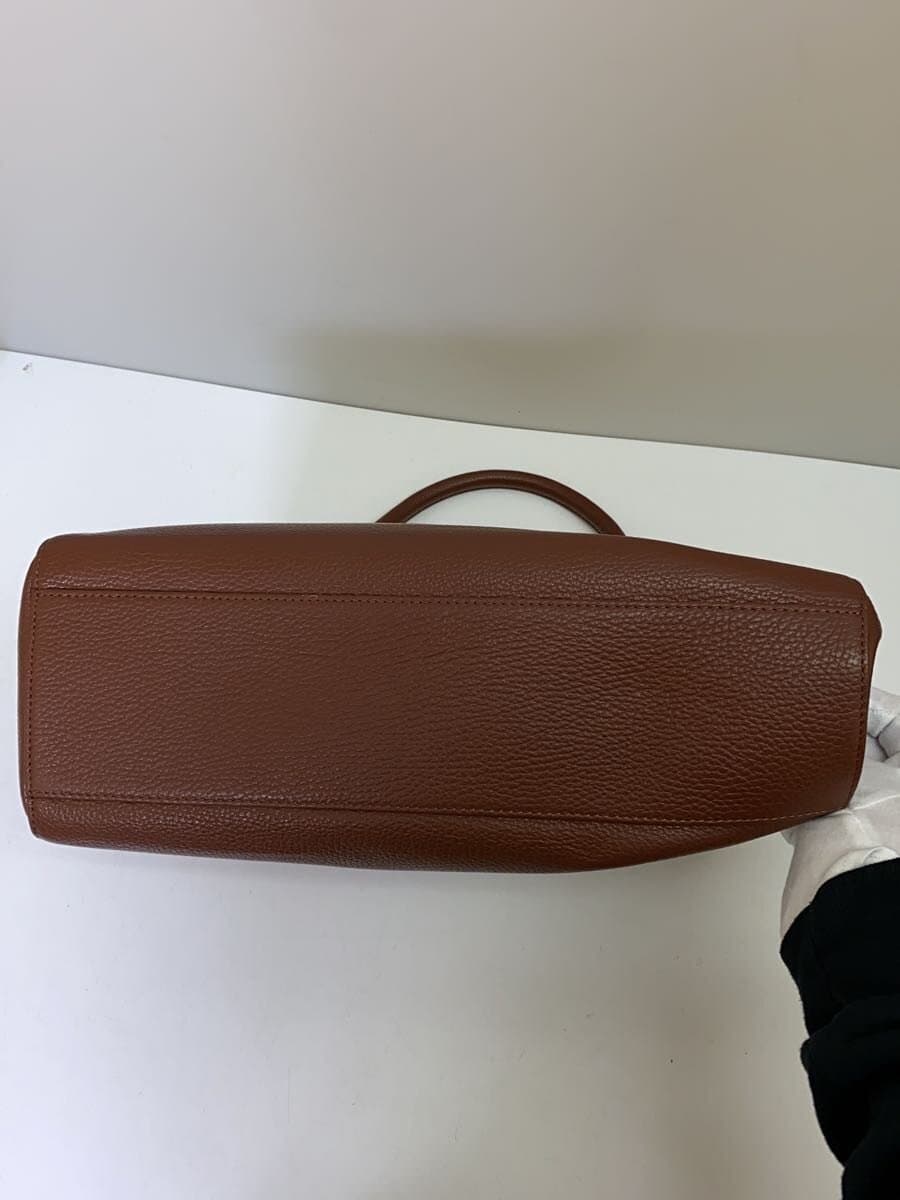 agnes b. Tote Bag Leather BRW Solid RAS18-02 4