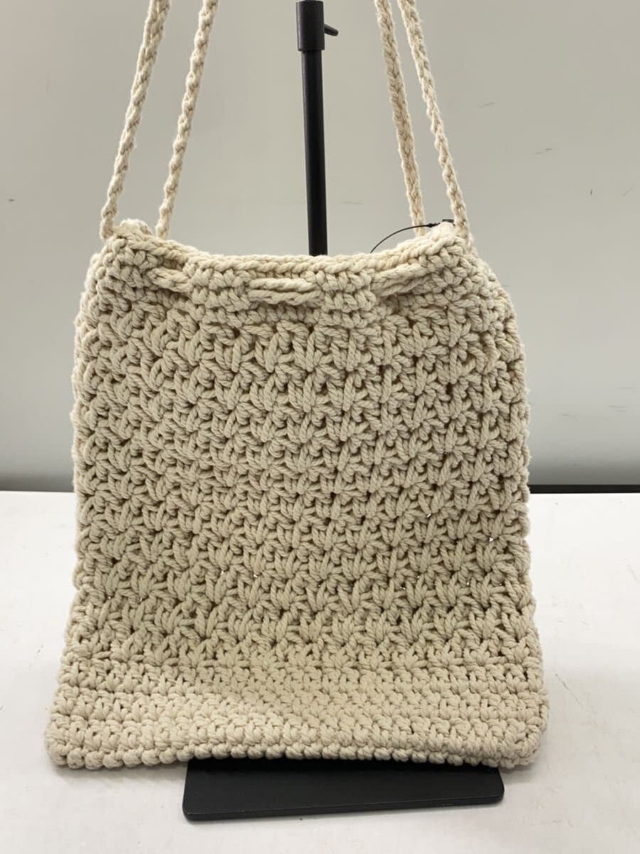 s’yte Bag Cotton WHT KNITTED DRAWSTRING MINI SHOULDER BAG 3