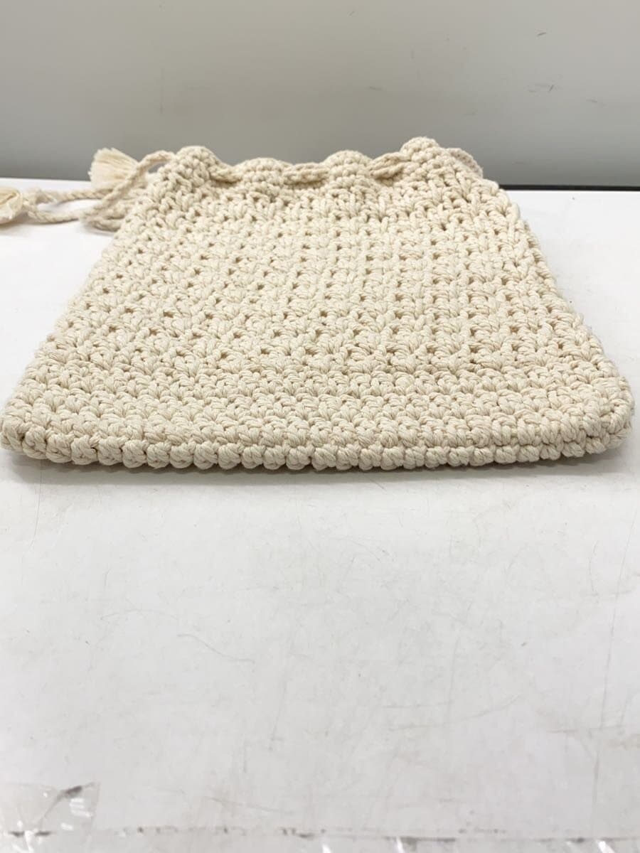 s’yte Bag Cotton WHT KNITTED DRAWSTRING MINI SHOULDER BAG 4