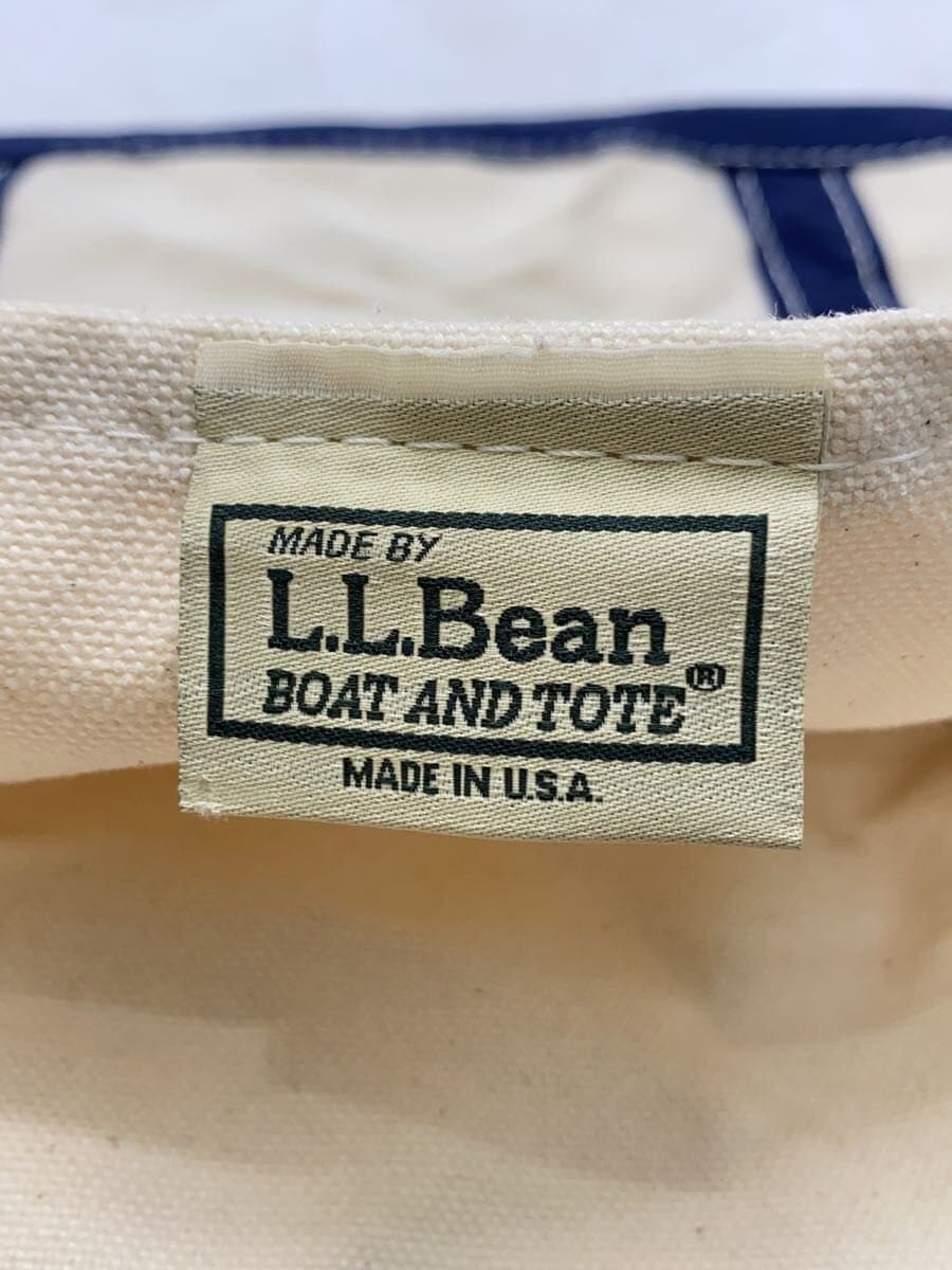 L.L.Bean Tote Bag Canvas NVY USA Made BOAT AND TOTE 5