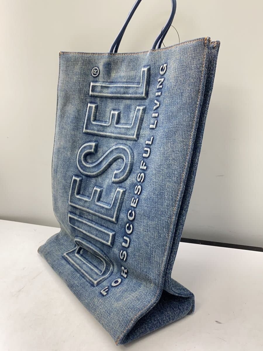 DIESEL Tote Bag Denim IDG X09386 3D Logo 2