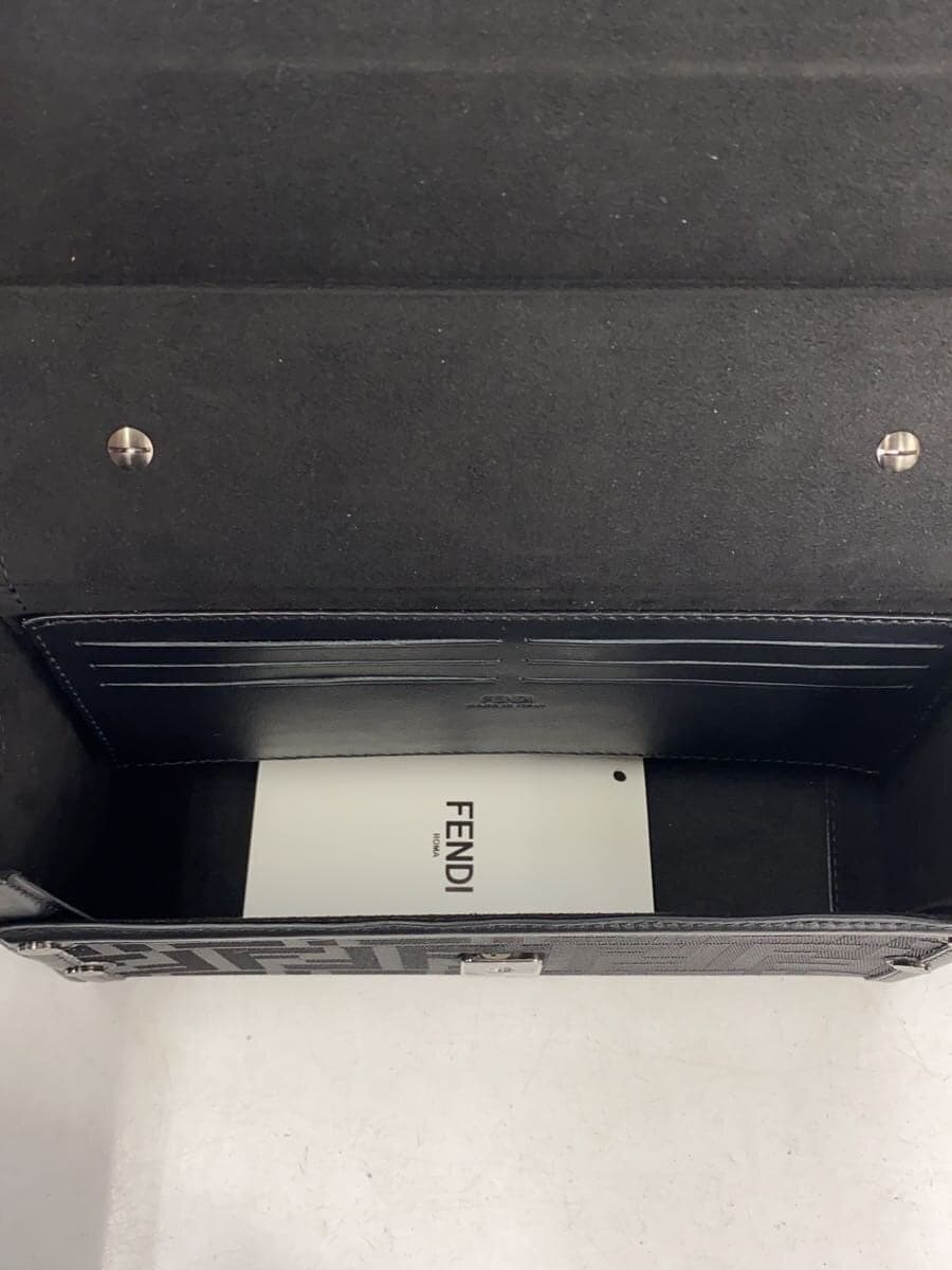 FENDI Shoulder Bag -- BLK All-over Print 7VA565 Soft Trunk Bucket Zucca Print 5