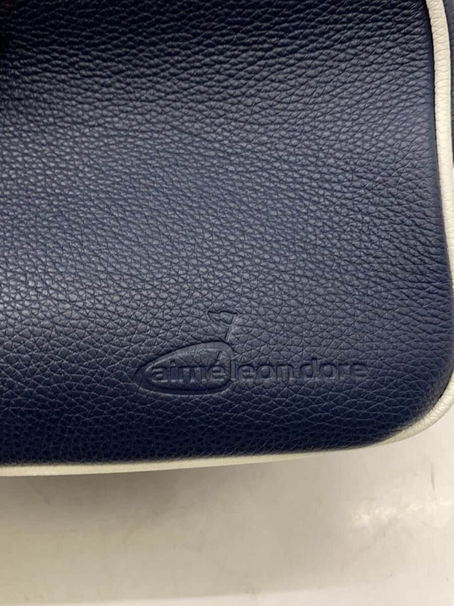 AIME LEON DORE Shoulder Bag Leather Navy 5