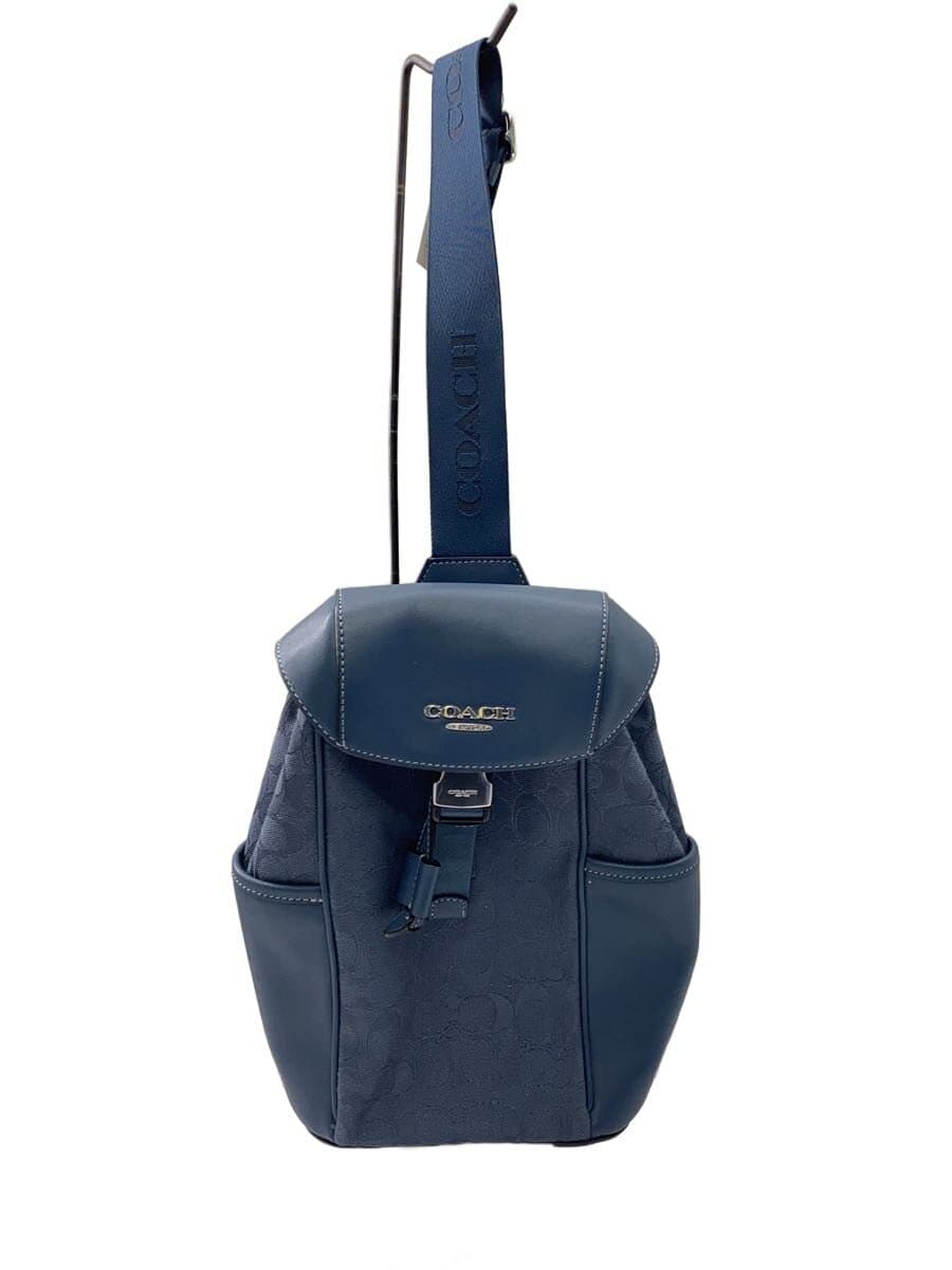 COACH Shoulder Bag Canvas BLU Racer Pack Signature Body Bag