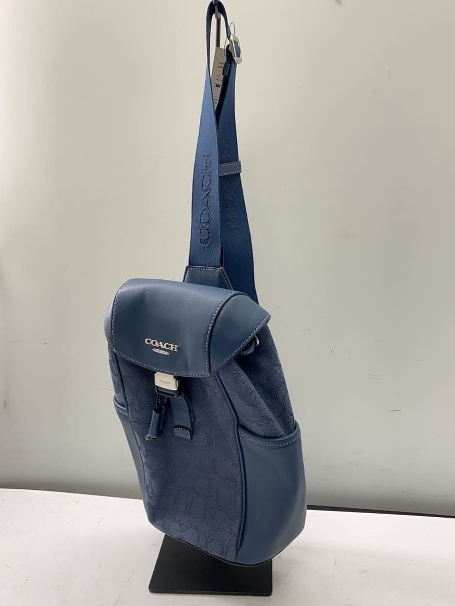 COACH Shoulder Bag Canvas BLU Racer Pack Signature Body Bag 2