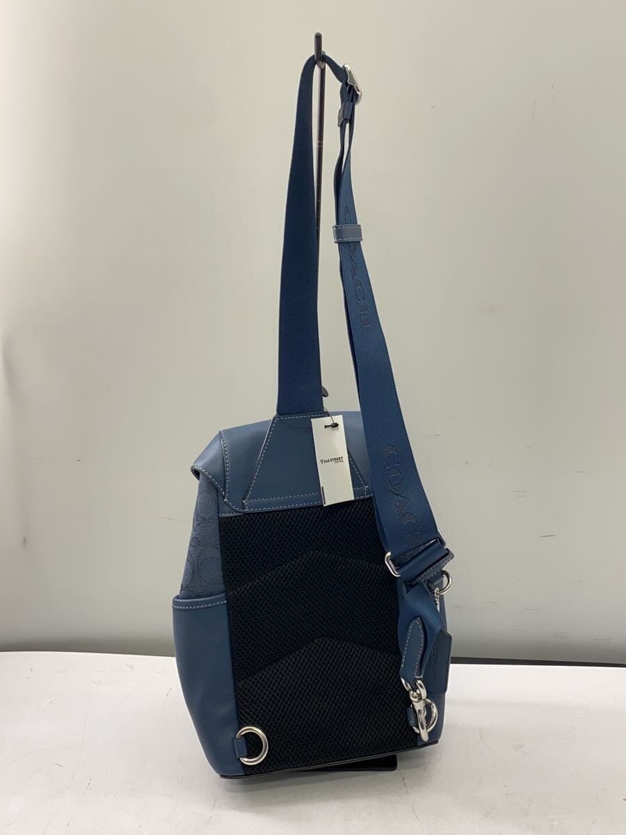 COACH Shoulder Bag Canvas BLU Racer Pack Signature Body Bag 3