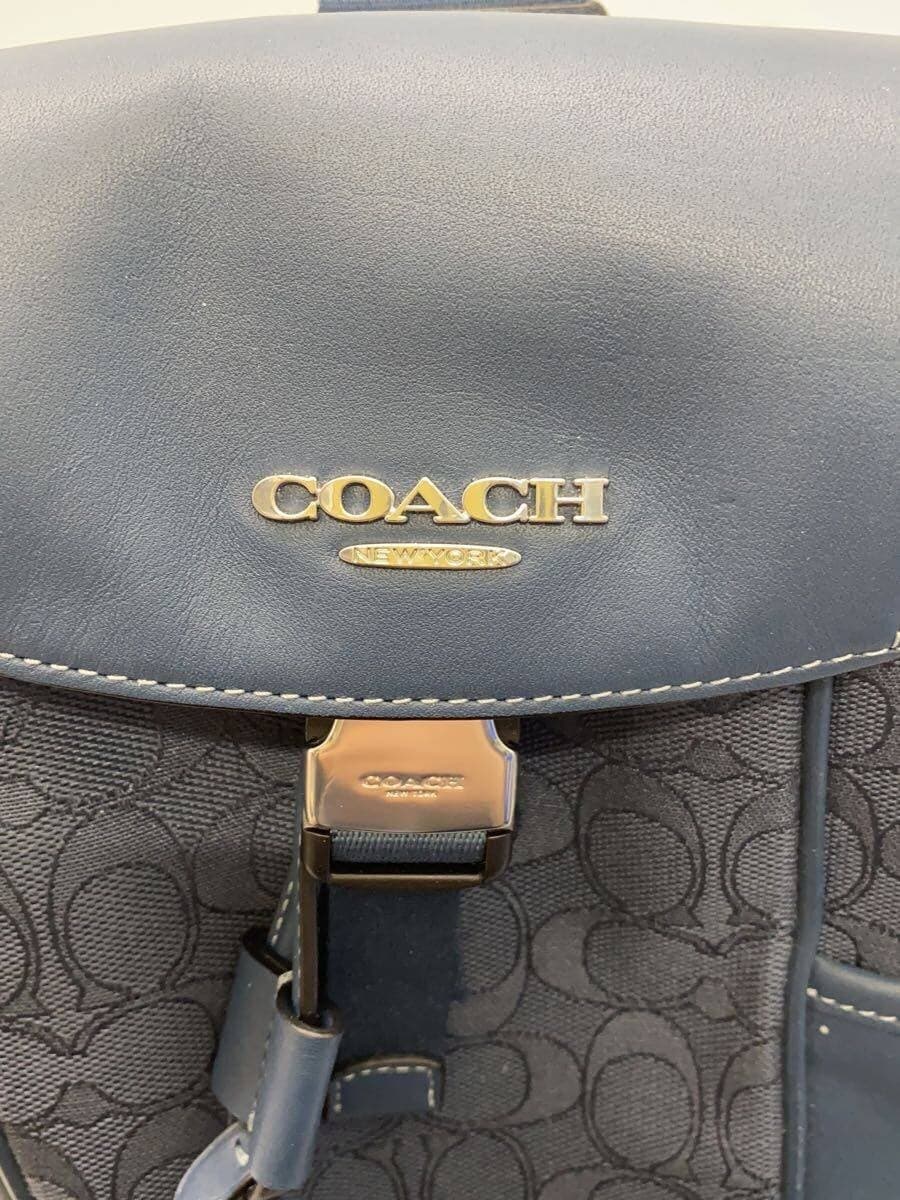 COACH Shoulder Bag Canvas BLU Racer Pack Signature Body Bag 5
